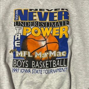 Gray Basketball Graphic Sweatshirt
